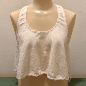 Anthropologie Kimchi Blue Cropped Linen Tie Top